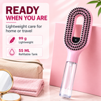 2-in-1 Water Spray Comb Detangling Brush with Built-In Mist Bottle