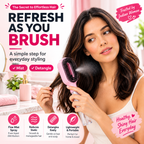 2-in-1 Water Spray Comb Detangling Brush with Built-In Mist Bottle