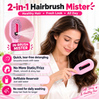 2-in-1 Water Spray Comb Detangling Brush with Built-In Mist Bottle